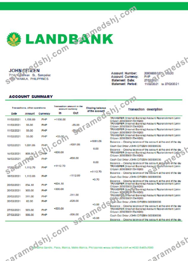 Philippines Land Bank of the Philippines word